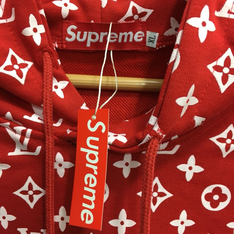 Supreme X LV Red Hoodie